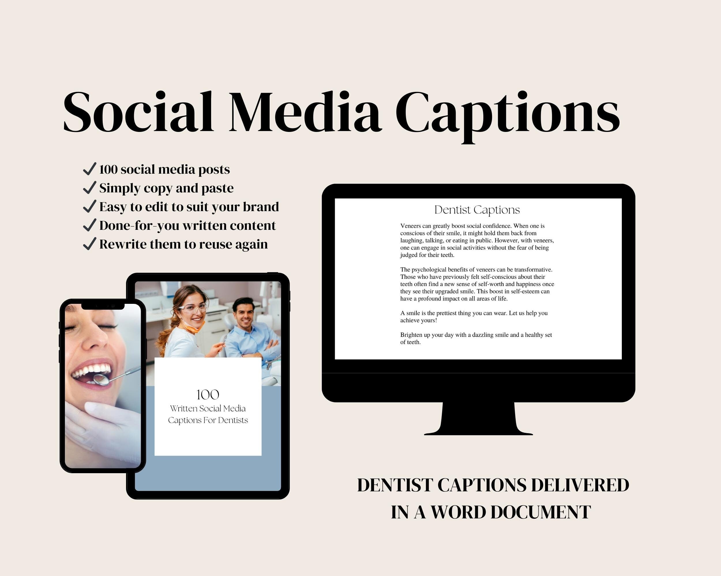 Done-For-You Dentist Social Media Captions